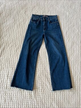 Just USA Size 6: Dark Blue Wide-Leg High-Rise Jeans